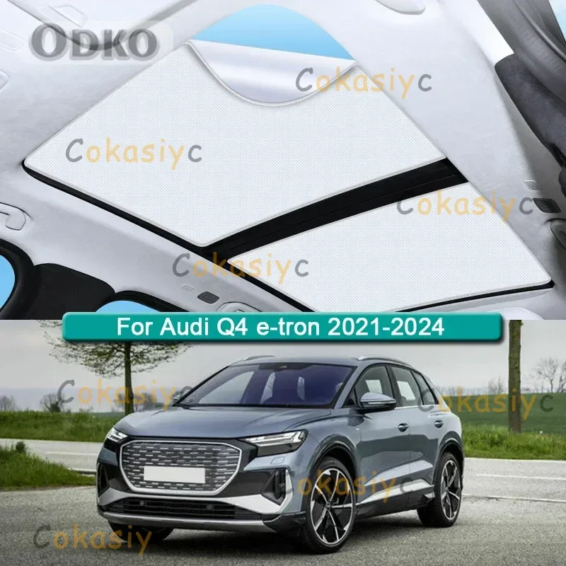 

Солнцезащитный козырек на крышу, подходит для Audi Q4 e-tron 2021-2023 2023, автомобильный электростатический адсорбционный солнцезащитный козырек на крыше, наклейка для слепых затенений
