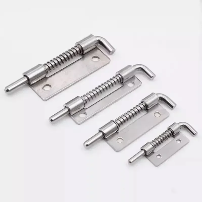 1Pc 304 Stainless Steel Spring Pin Galvanized Pin with Holes F-shaped Pin Industrial Cabinet Welding Hinge