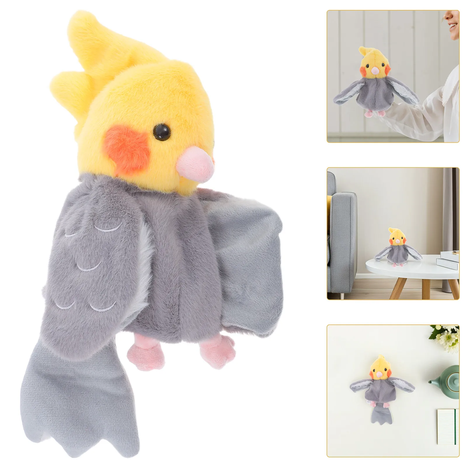 

Realistic Parrot Hand Puppet Soft Stuffed Animal Interactive Role Play Storytelling Teaching Tool for Kids and Adults
