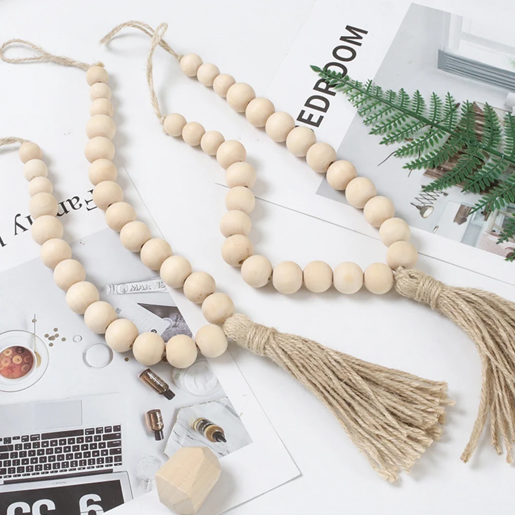 

Curtain Tieback Wood Bead Tassel Tie Rope Drapery Holdback For Living Room Bedroom Home Office Studio Window Accessories Easy