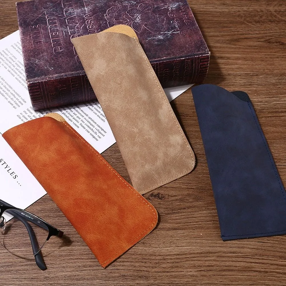 

Rectangle PU Leather Glasses Bag Velvet Lining Covered Sunglasses Bag Portable Simple Style Eyeglasses Holder Jewelry Packing