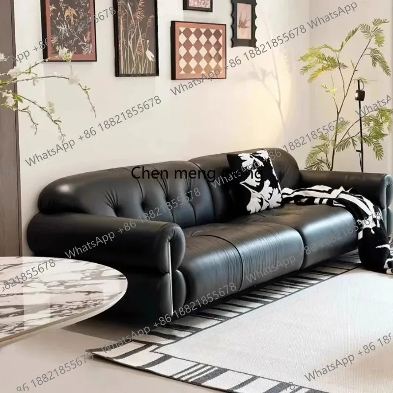 

Индивидуальные классические кожаные диваны для гостиной в минималистичном стиле, комфортные, расслабляющие, уникальная мебель