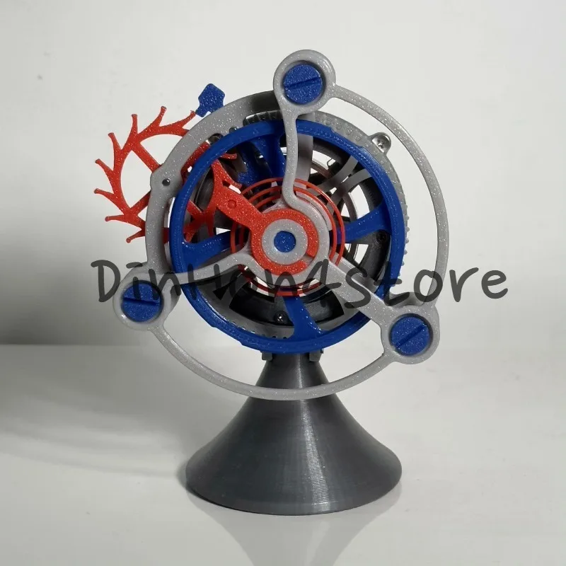 Tourbillon Gear Transmission Mechanical Model Finished Spring Power Device Rotating Escapement Structure Three-dimensional Model