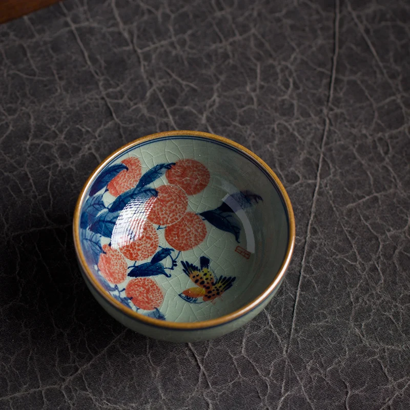 

Расписанная вручную керамическая чайная чашка из Цзиндэчжэня, сине-белая глазурь, винтажная, ручной работы, индивидуальная чашка для ценителей чая