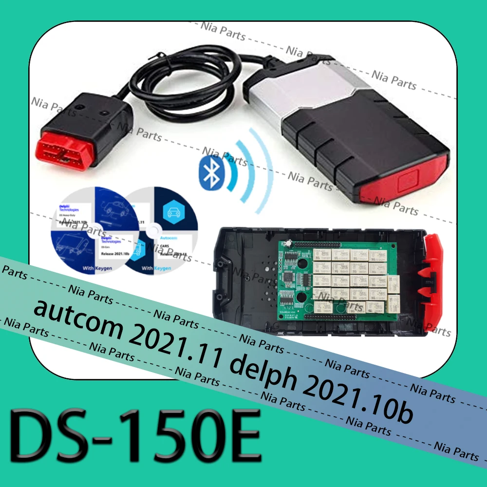 

Auto-com 2021 del-phi DS-150E with keygen Bluetooth inspection tools Ds150 obd2 scanner tuning car truck Support B-MW NEW vci