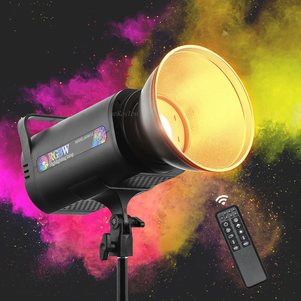 Luz LED RGB para vídeo, iluminación exterior, 1700K-12000K, Control de montaje Bowens para estudio de fotografía y vídeo