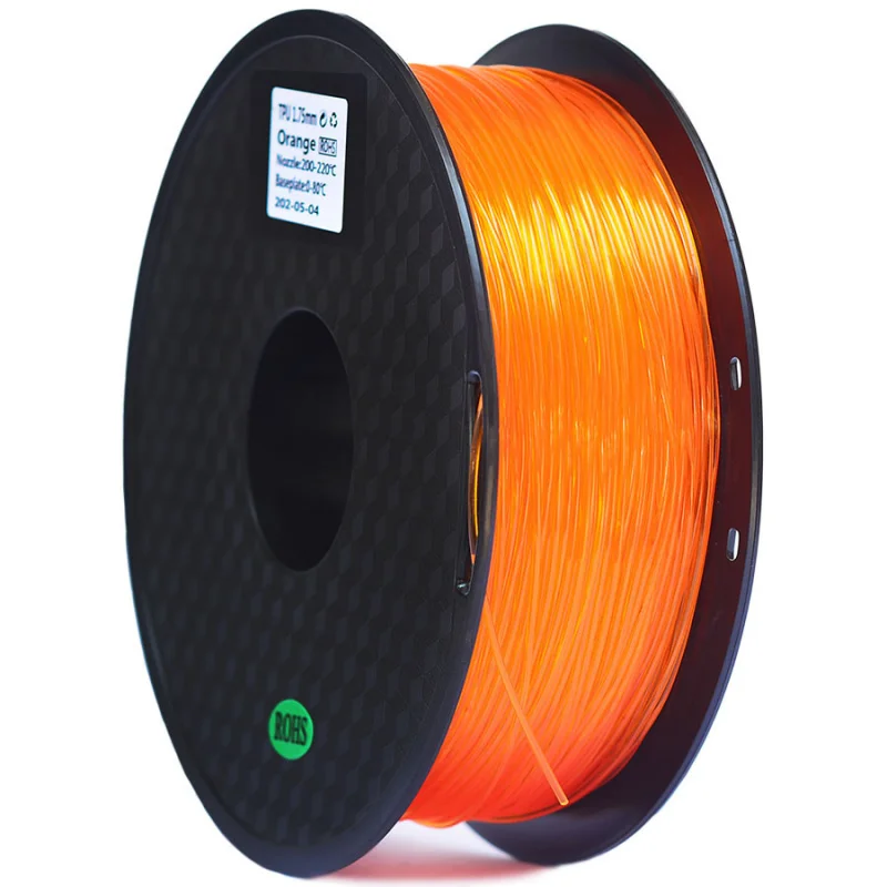 1kg Clear TPU 95A Filament, Transparent Blue & Yellow for All 3D Printers