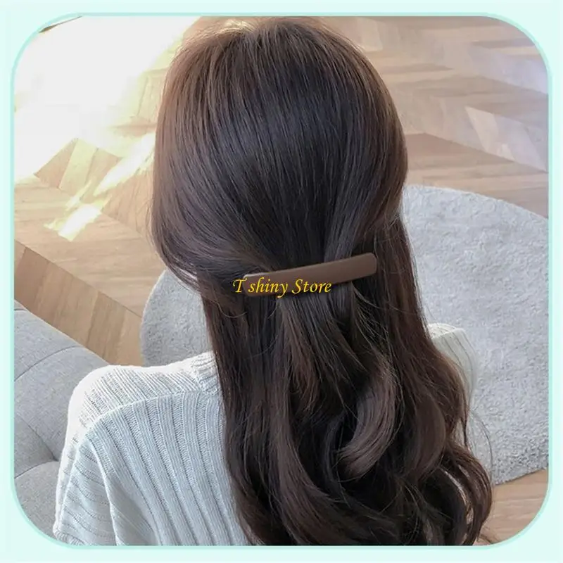 N58F Girl Flat Clip Hairpin Ornaments Color Barrette for Women Girl Bunches Hairclip Sweet Christmas Sweet Photo Props