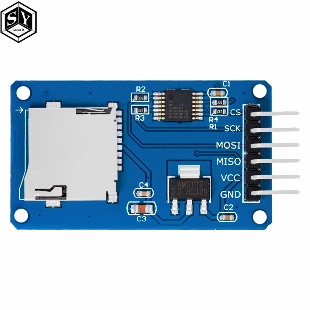 1 قطعة/5 قطعة لبطاقة Micro SD وحدة قارئ بطاقات TF صغيرة واجهات SPI مع رقاقة تحويل المستوى لاردوينو #5