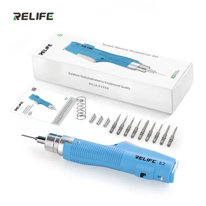 RELIFE E2 Torque Electric Screwdriver Set Multi-speed Adjustable Torque Adjustable Forward and Reverse Rotation Repair Tools