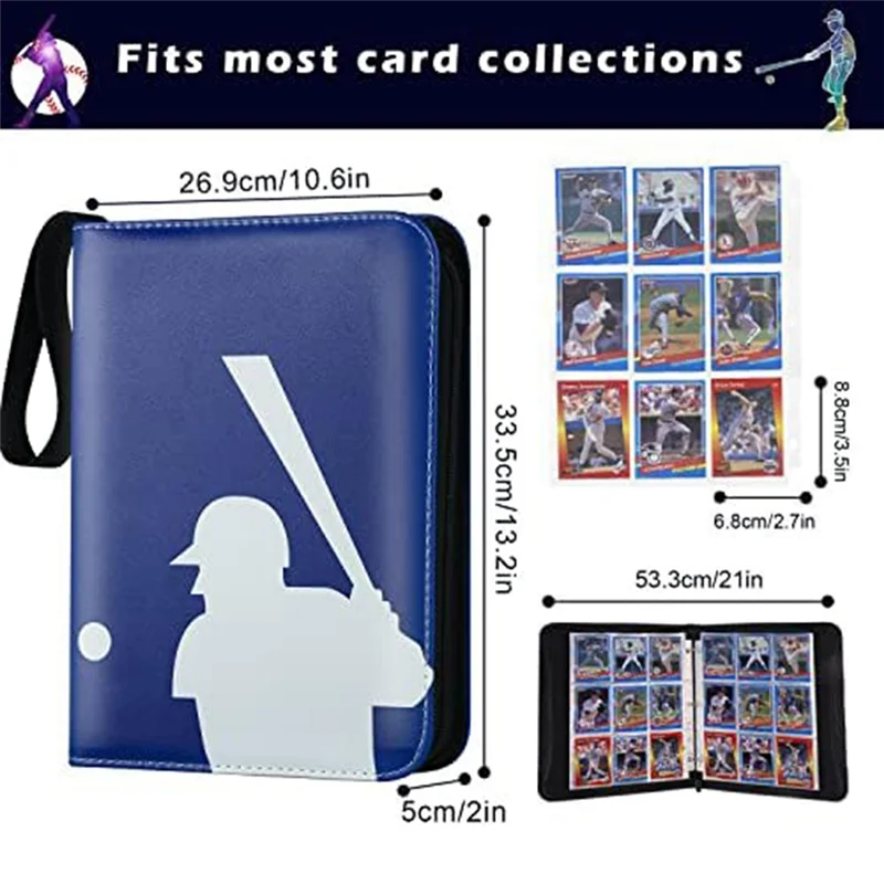 

Trading Card Holder Baseball Card Holder Sports Card Holder With Sleeve, For Collecting Trading Card Album, Binder