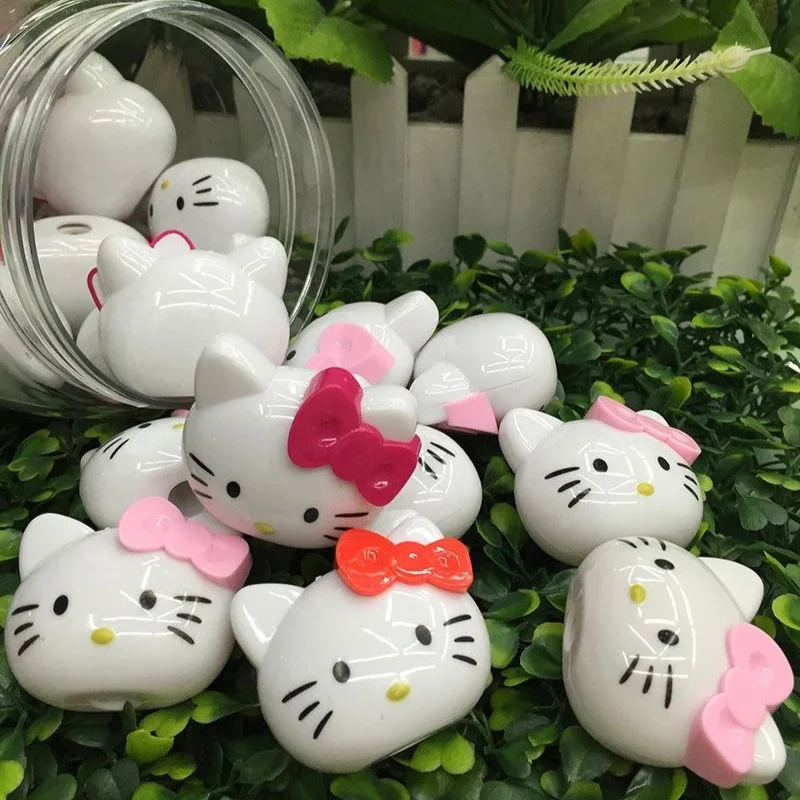 New Anime Cartoon Kitty Pencil Sharpener Cartoon Kids Plastic Single Hole Student Pencil Sharpener School Supplies Wholesale