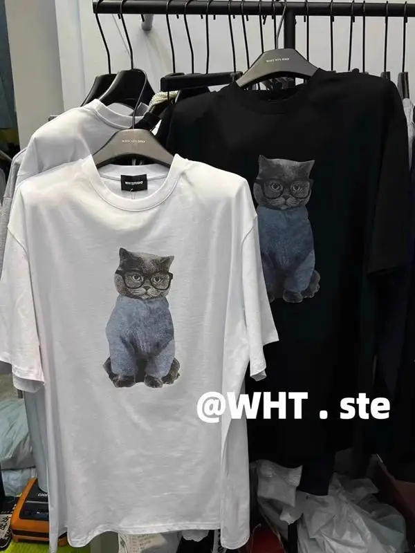 

American Retro Print Short Sleeve Women's Summer Casual Loose Shoulder Pad Top Fashion Design Comfortable Versatile Shirt