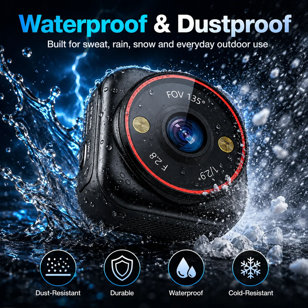 5MP Mini AOV 4G Camera Magnetic Pocket Style Color Night Vision with AI Human Detection 724 Recording for Indoor and Outdoor