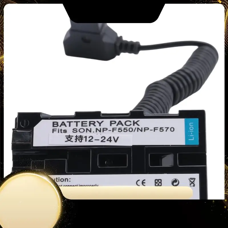 Coiled D-Tap To L-Series F550 Battery Dummy Cable For Sony Feelworld/Atomos Shinobi Small Hd/Andycine Camera Monitor
