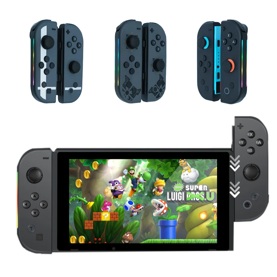 Remplacement pour Switch JoyCon, contrôleur sans fil gauche et droit JC112 pour Nintendo Switch/OLED/Lite, avec 6 axes, RGB, réveil