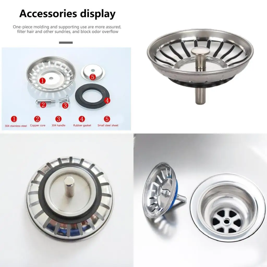  Kitchen Sink Drain Mesh Shower Fine Mesh Hair Catcher for Most Sink Floor Drain