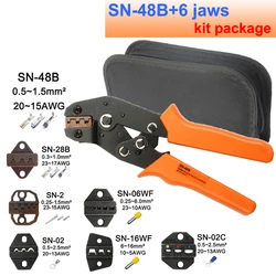 Crimping pliers SN-48B 7 jaw for 2.8 4.8 C3 XH2.54 3.96 2510 pulg/tube/insuated terminals kit bag electric clamp brand tools