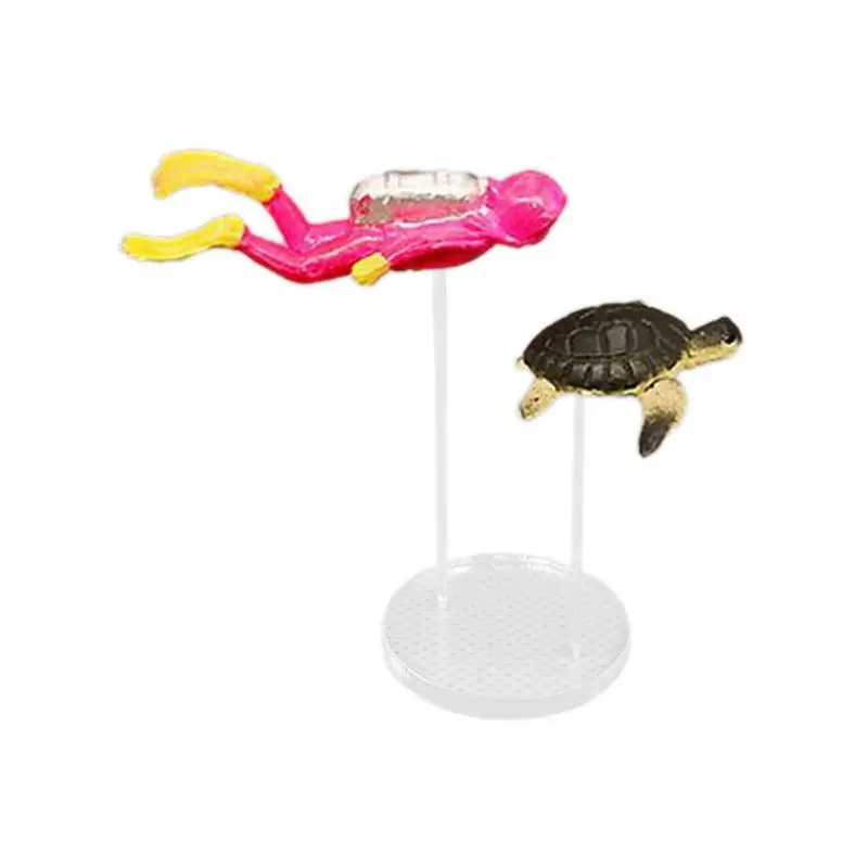 

Turtle Aquarium Decor Aquarium Resin Turtle Diver Set Decoration Action Figure Decoration For Aquarium Fish Tank Sea-themed Cake