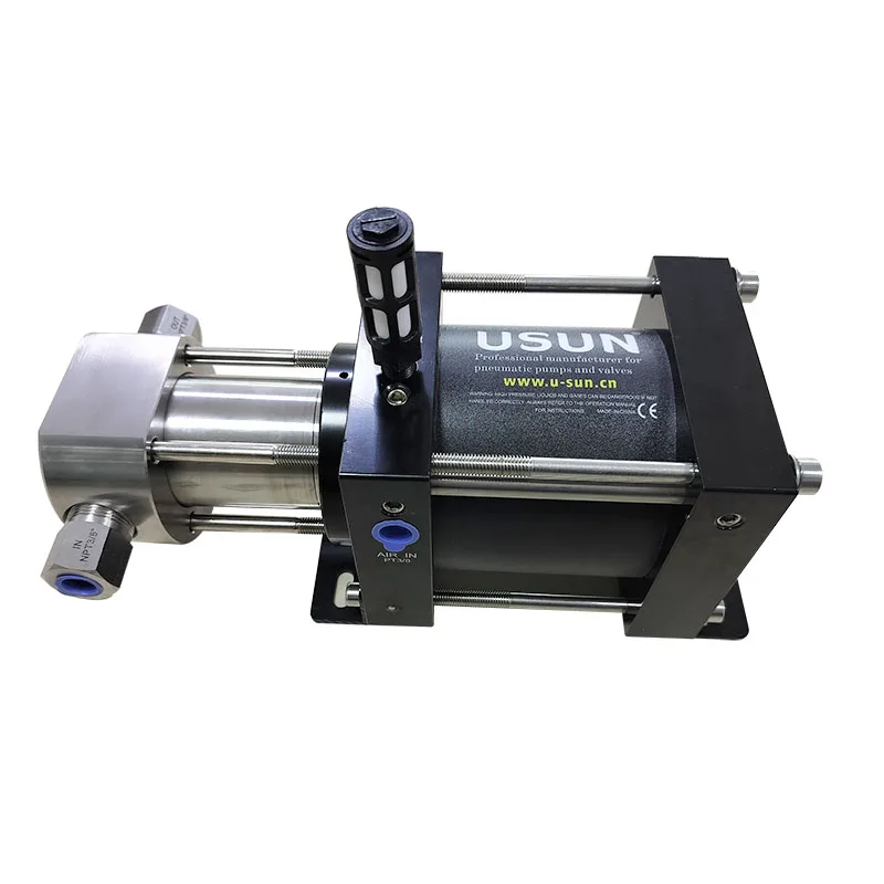 Hot sale USUN Model:XH04  10-24 Bar Output  pneumatic water pressure testing pump for cylinder testing