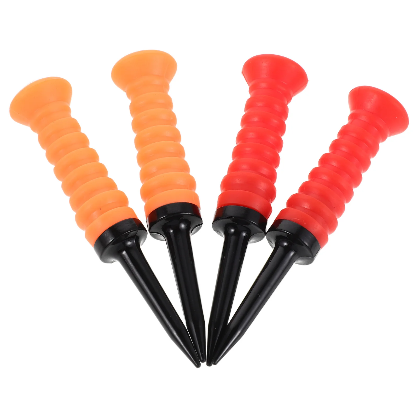 4Pcs Golf Tees Plastic Flexible Elastic Limit Technology Reusable Practice Mat Holder Driving Range Golf Accessories