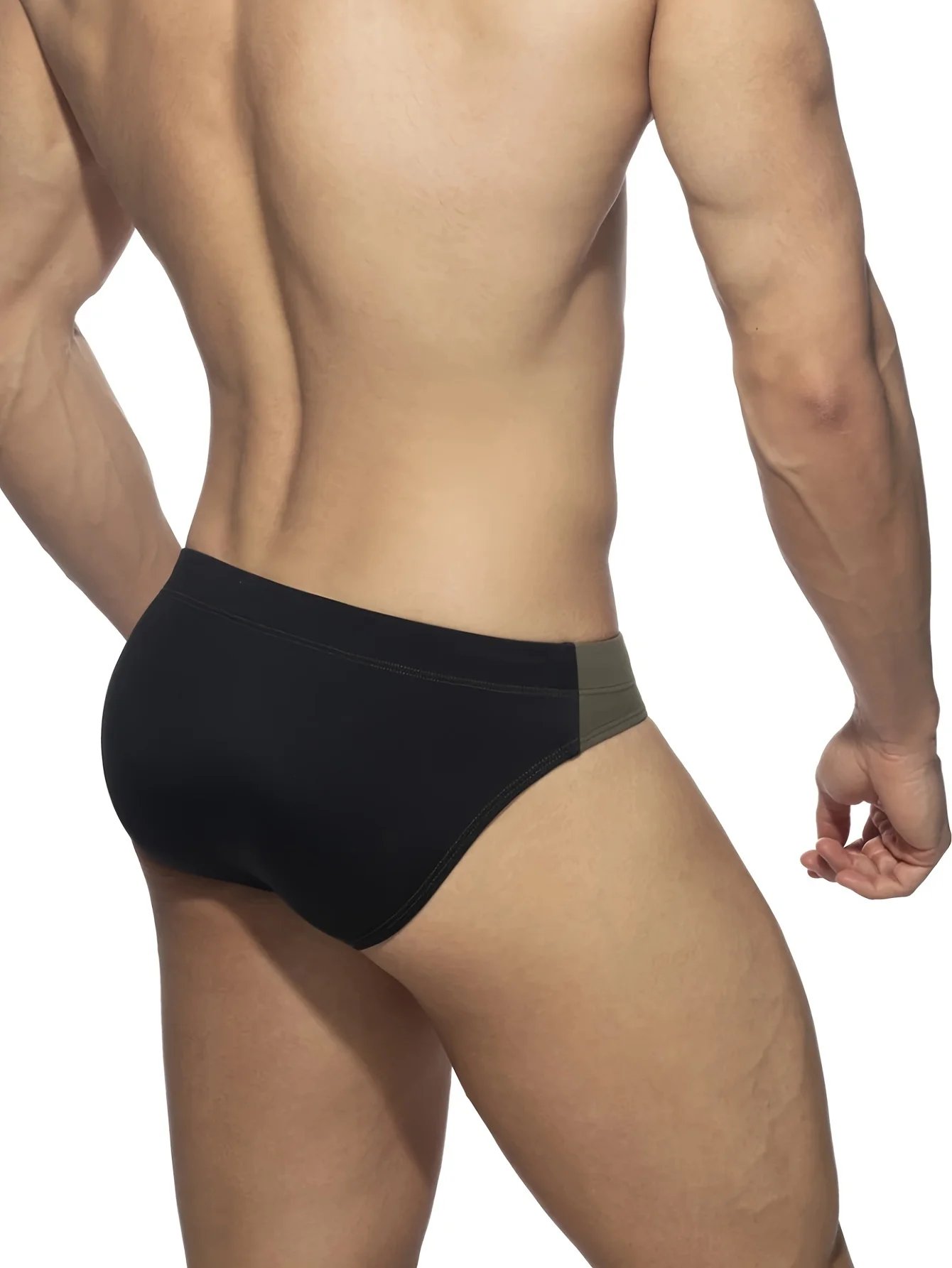 Men's pattern quick drying triangle underwear, men's swimsuit, summer beach swimming shorts