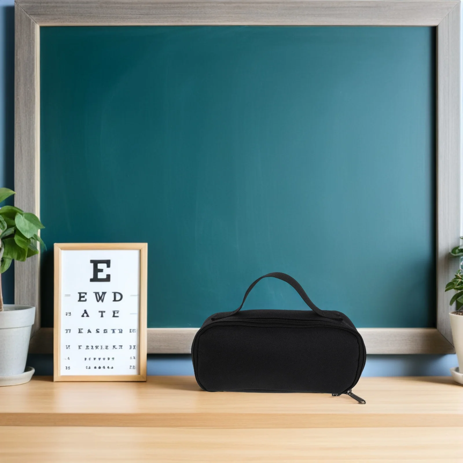 

Black Pencil Bag Organizer High Capacity Storage Teen College Student Durable Oxford Cloth Spacious Compartments Smooth Zipper