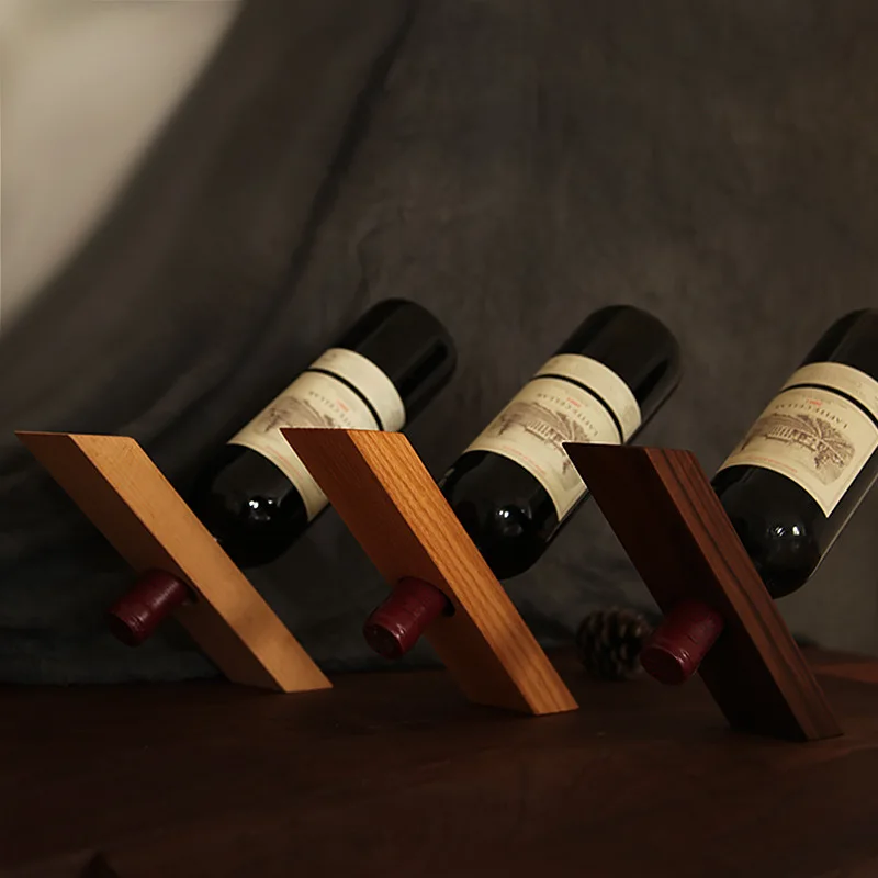 

Solid Wood Creative Wine Rack Wine Cabinet Simple Decoration Living Room Bedroom Home Modern Bottle Storage Holder
