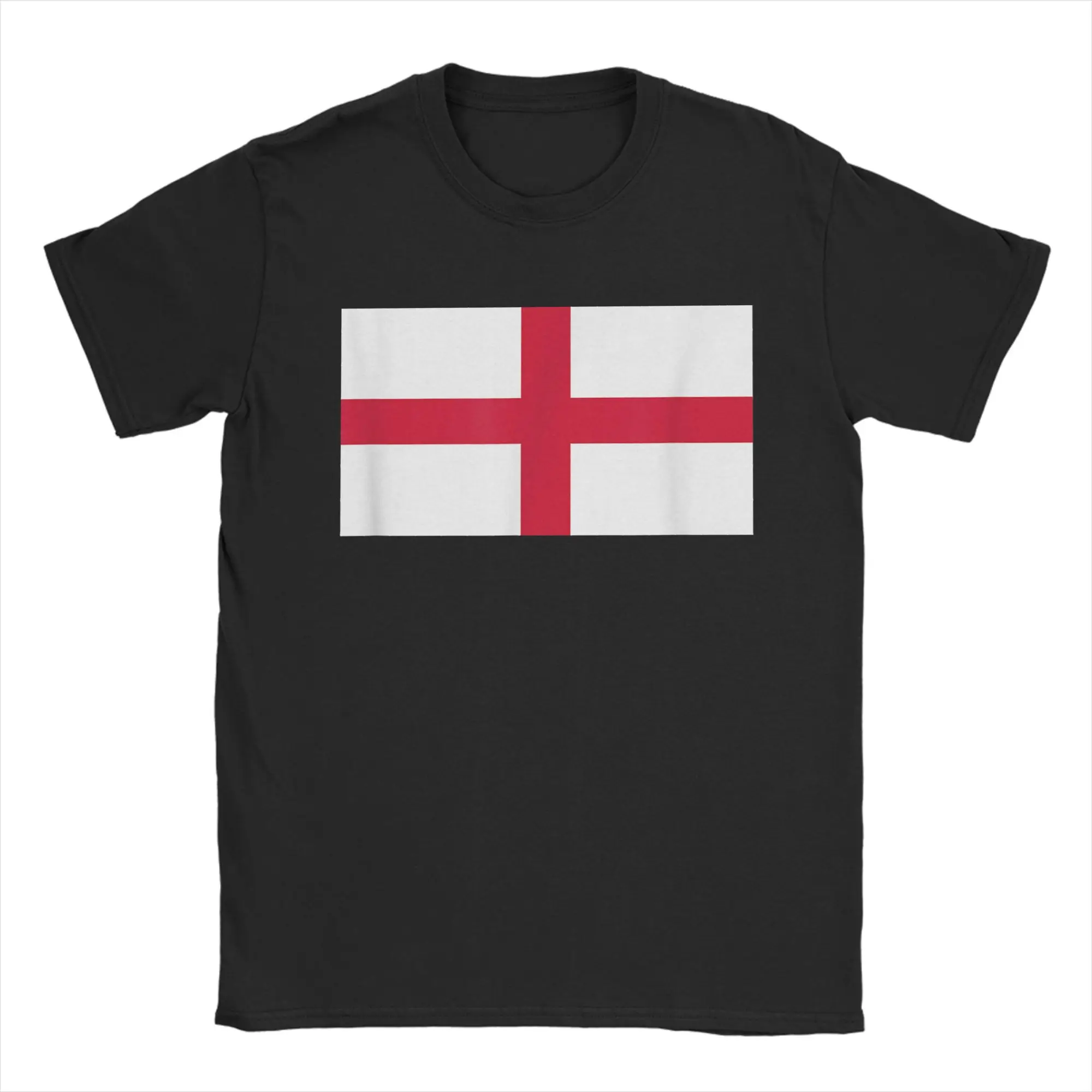 Camiseta inglesa con bandera cruzada de San Jorge de Inglaterra, camiseta divertida de algodón 100% para hombre, camisetas con cuello redondo, camisetas de manga corta, recién llegadas