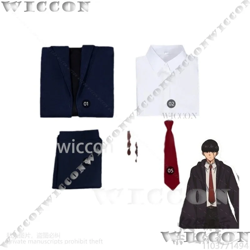 Mashle And Muscles Cosplay Mash Lance Lemon Dot Finn Easton Seragam Akademi Sihir Jubah Wig Halloween Cos Disesuaikan;3,k8't,