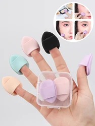 5Pcs Mini Finger Puff Foundation Small Air Cushion Powder Sponge Face Concealer Bb Cream Cosmetic Applicator Makeup Tools