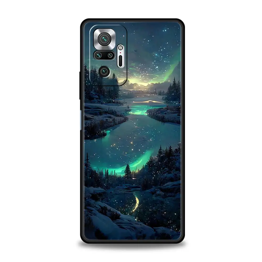 Etui na telefon Xiaomi Redmi Note 12 10 11 9 8 Pro Plus 9S 7 8T 9T 9A 8A 9C K40 Gaming Soft Cover Bumper Anime Girl Art Scenery