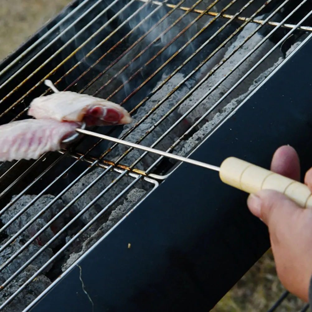 

10 Piece Stainless Steel BBQ Fork Set Reusable Grill Skewers Meat Vegetable Tool Camping Party barbecue stick roasting supplies