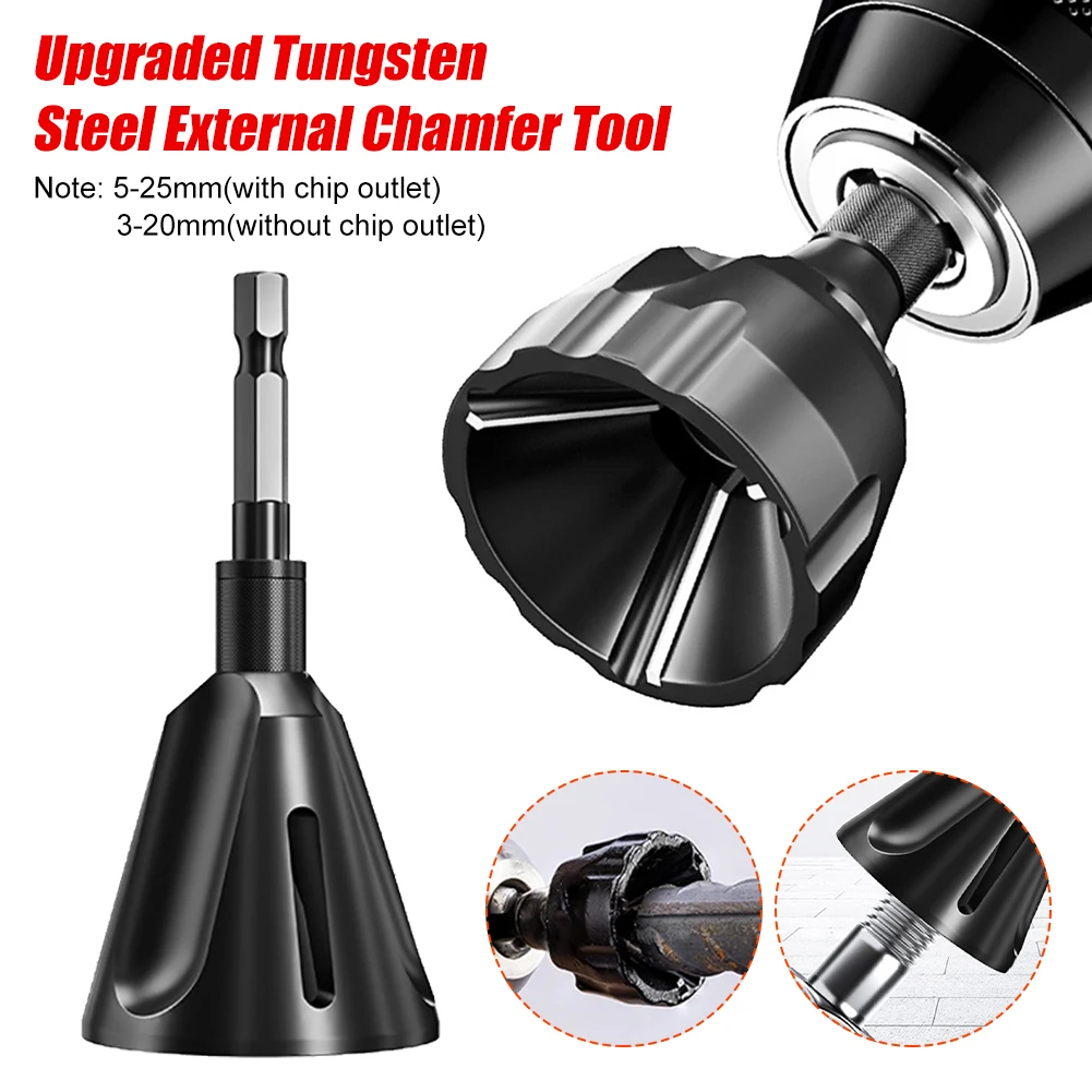 

Hot Sale Drill Deburring External Chamfering Tool High Hardness Tungsten Steel Remove Burr Drill Bit 1/4" Hex Shank