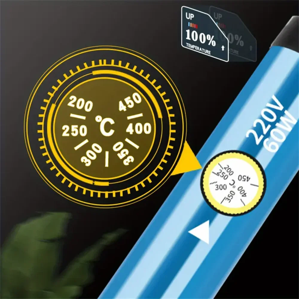 60w Electric Adjustable Temperature Replaceable Soldering Iron Head Soldering Iron Pen Welding Kit