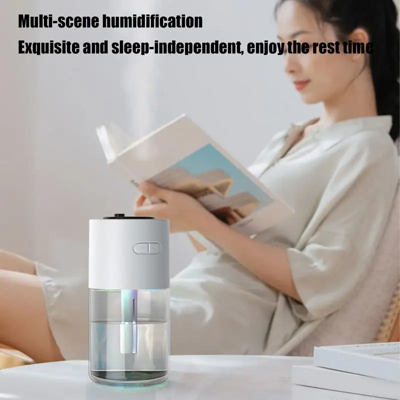 Desktop Humidifier Mist Sprayer Travel Personal Humidifier Rechargeable Cool Mist Sprayer Small Humidifier Color Changing