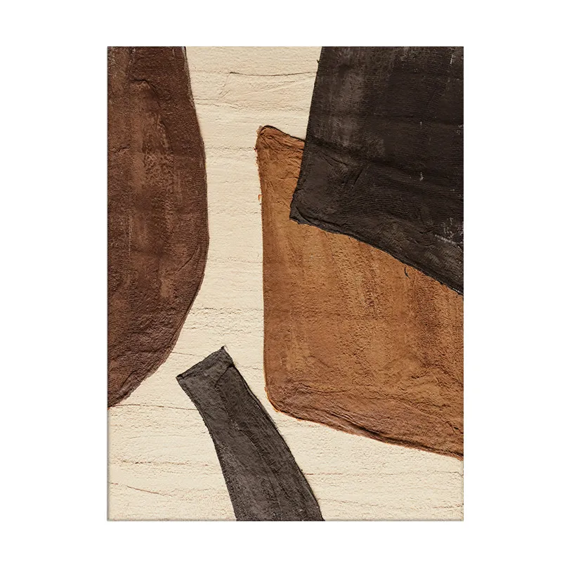 Living room hand painted oil painting wabi sabi wind dining room painting