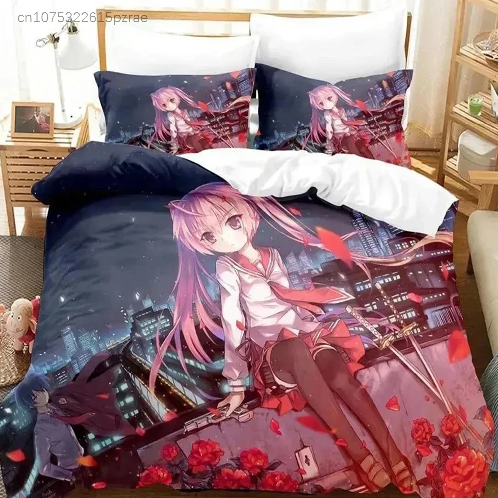 Anime Aria The Scarlet Ammo Hidan No Aria Bedding Set Printed With Pillowcase Duvet Cover Soft Queen King Size Bedclothes Home