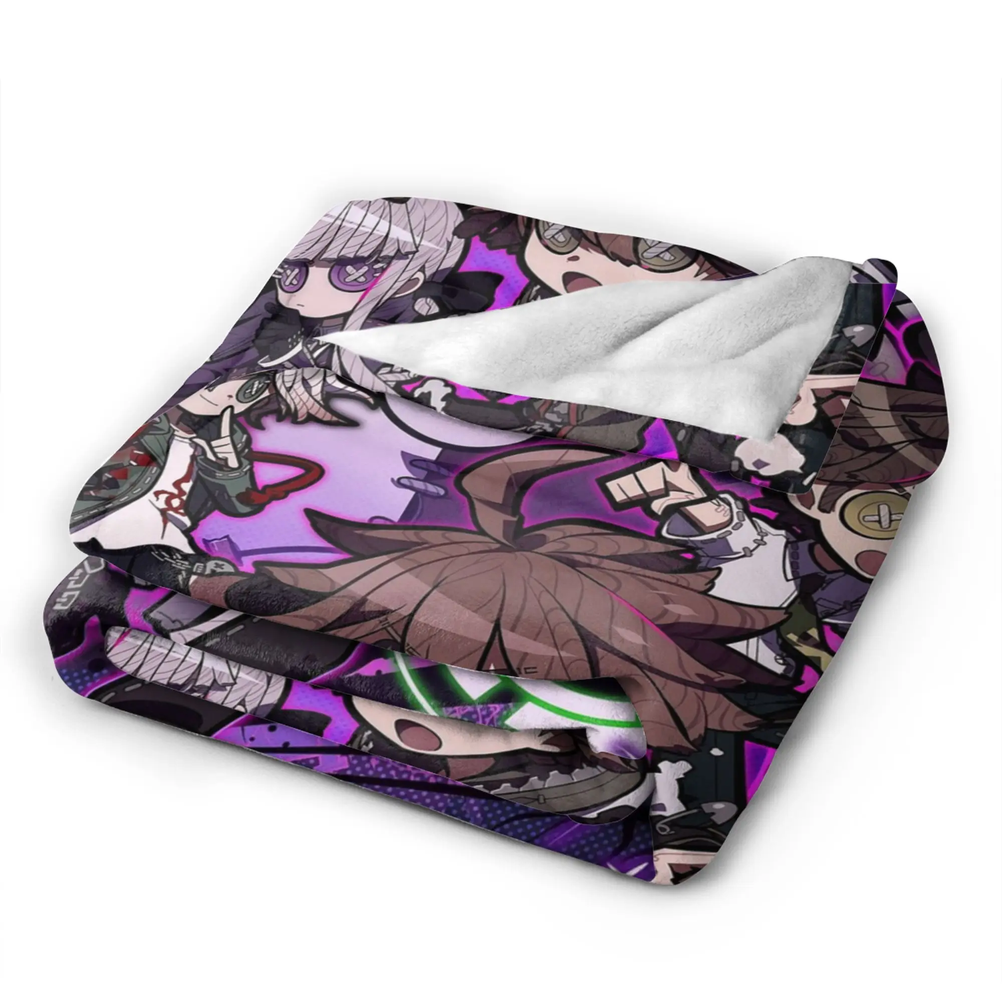 Danganronpa Warm Blanket Nagito Komaeda The Ultimate Children Plush Throw Blanket Fashion Chair Flannel Bedspread Sofa Bed Cover