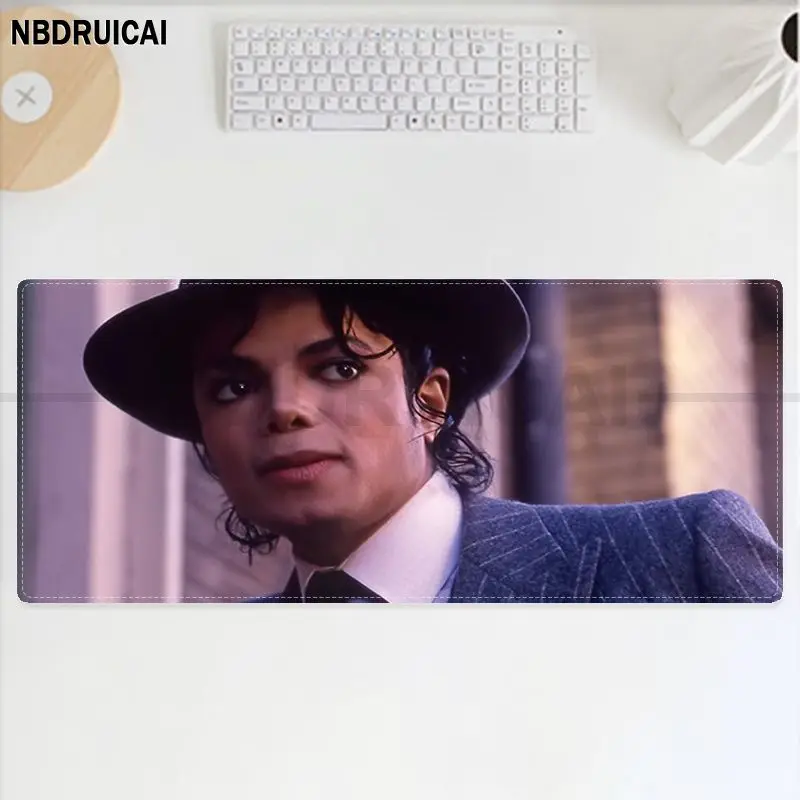 NBDRUICAI Michael Jackson śmieszne gumowe komputer stancjonarny podkładka pod mysz gamingową rozmiar dla klawiatury mata prezent dla chłopaka