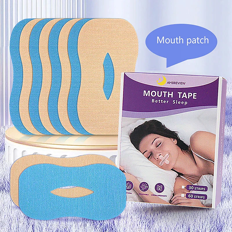 Night Mouth Breathing Correction Tape, 10/30Pcs O-Shaped Anti-Snoring Stickers for Adults and Children