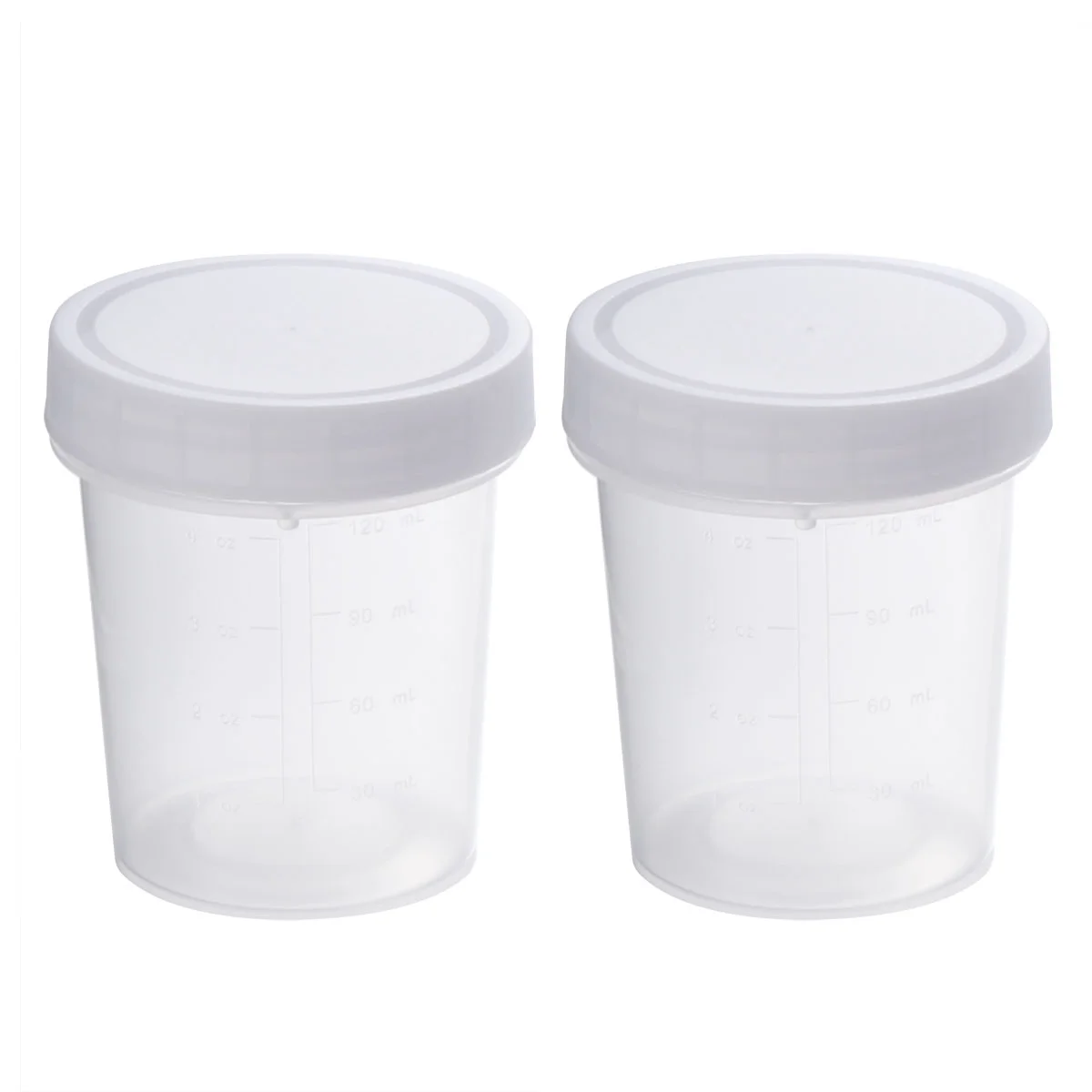 2 Pcs Container Sampling Bottle Specimen Graduated Leak Proof Containers Test Cup