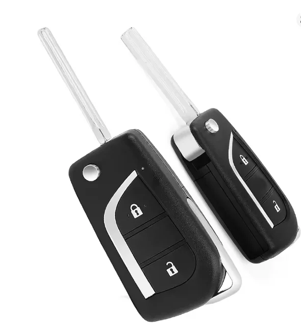 KEYECU FCC ID: B3W2F2R トヨタ アイゴ アベンシス ヤリス 2019+ 433.58MHz /434.42MHz 8Aチップ フリップリモートキー フォブ 2ボタン