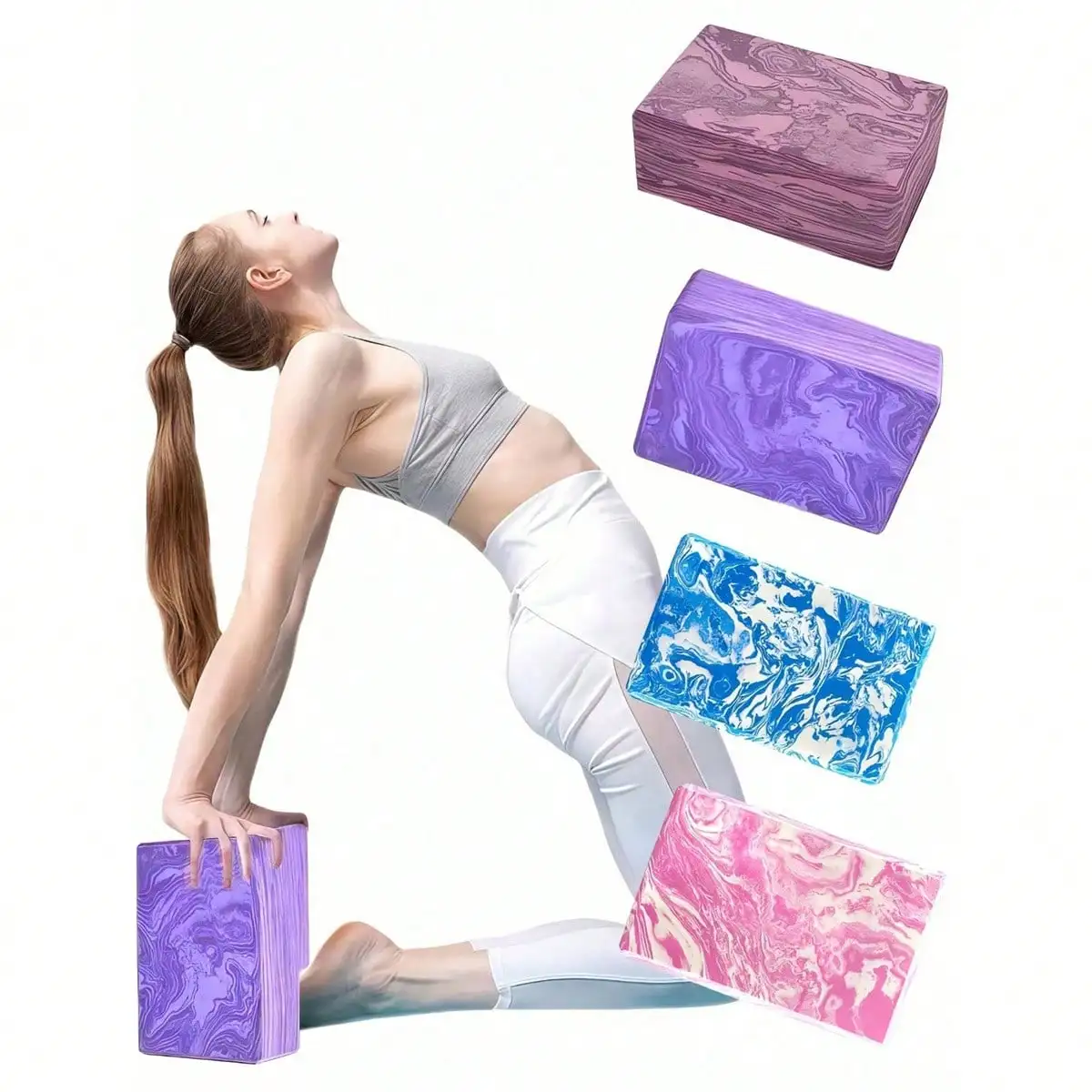 1pcs Camouflage Yoga Tile EVA Yoga foam Tile Soft Non slip Surface Bevel Yoga, Pilates, Meditation foam Yoga Tile Set