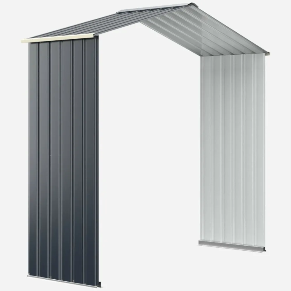 

Patio Outdoor Garden Metal Storage Shed Extension Kit Heavy Duty w/7' Shed Width