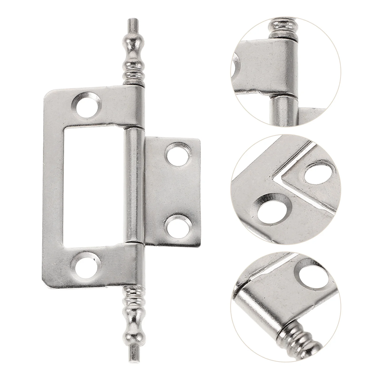 

16pcs Mother Hinge 5Mm Mounting Hole Mini Hidden Hinges For Cabinet Door Furniture Smooth Silent Close Metal Flat Hinge