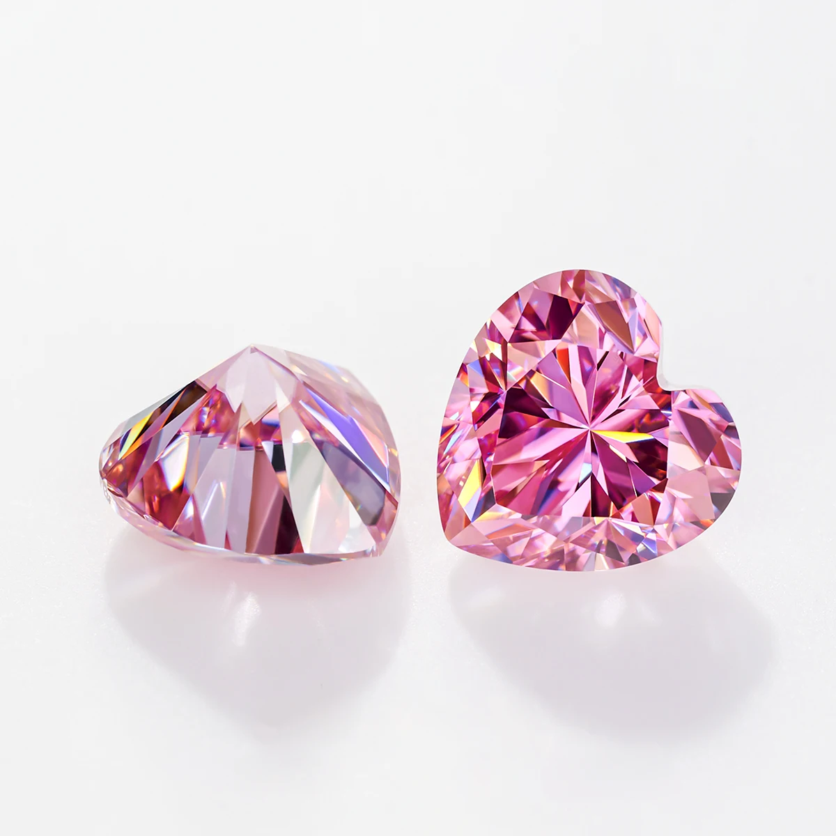 Szjinao Real 0.5ct To 3ct Heart Shaped Pink Moissanite Stone With Certificate Loose Gemstones For Wedding Diamond Rings Making