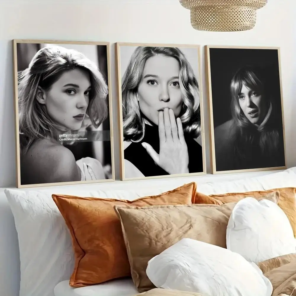 Hot Actress Lea S-SeydouX Poster Modern Home Living Bedroom Bar Hallway Waterproof Wall Art Aesthetic Decor