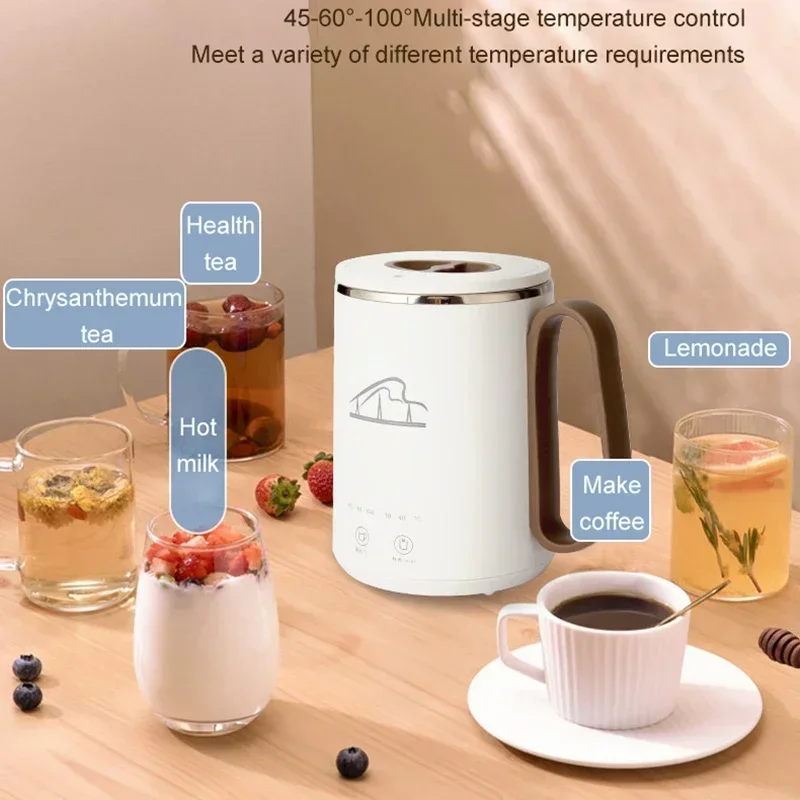 Portable Mini Electric Kettle Hot Water Thermal Heating Boiler Pot Travel Cup Milk Heater Teapot Soup Stew Porridge Slow Cooker