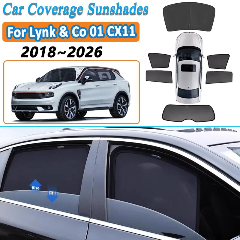 

Sunshade For Lynk & Co 01 CX11 2018~2024 2025 2026 Side Window Auto Sunshades Car Privacy Curtain Sun Visor Cover Accessories